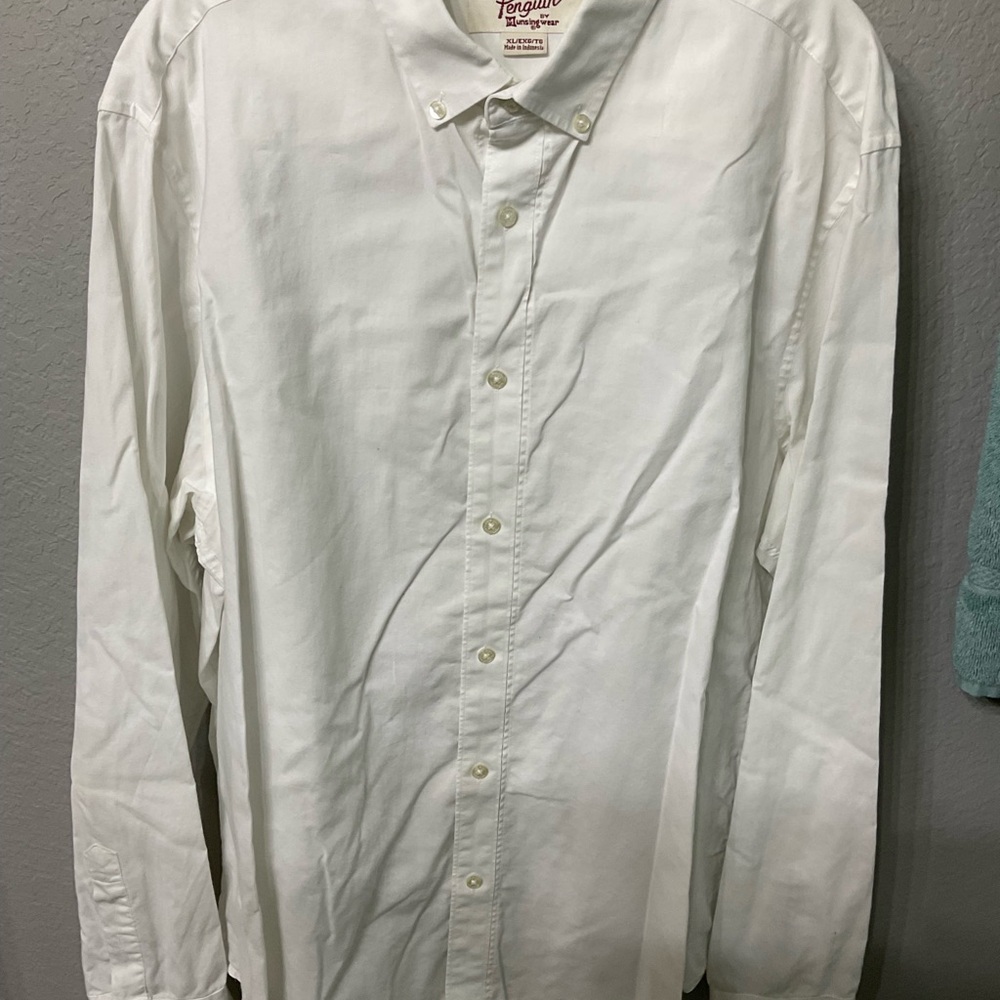 Original Penguin Men's White Button Down Shirt